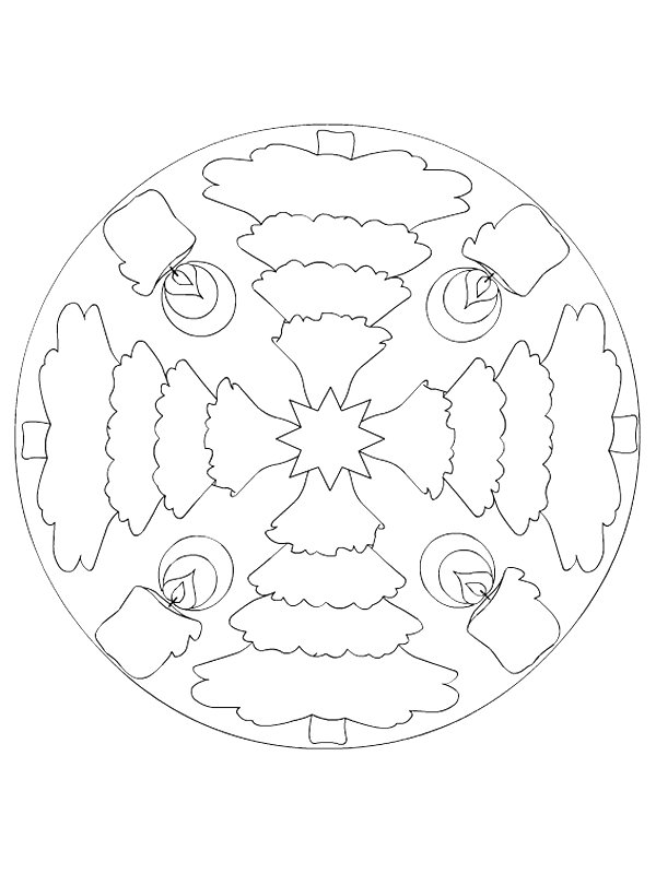 Plansa de colorat cu Craciun 412 349